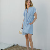 Lulu Tunic Dress - Columbia Blue