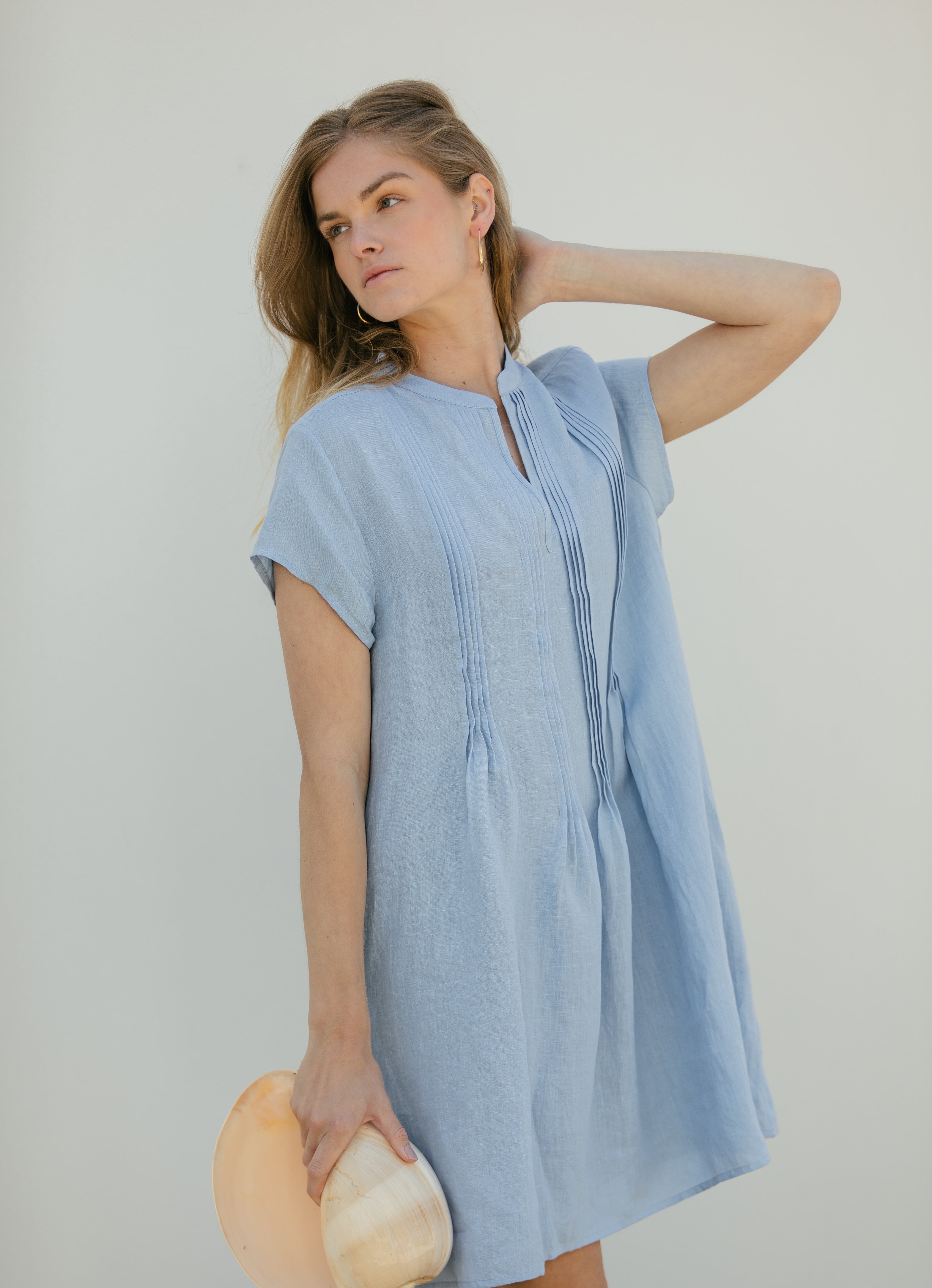 Lulu Tunic Dress - Columbia Blue