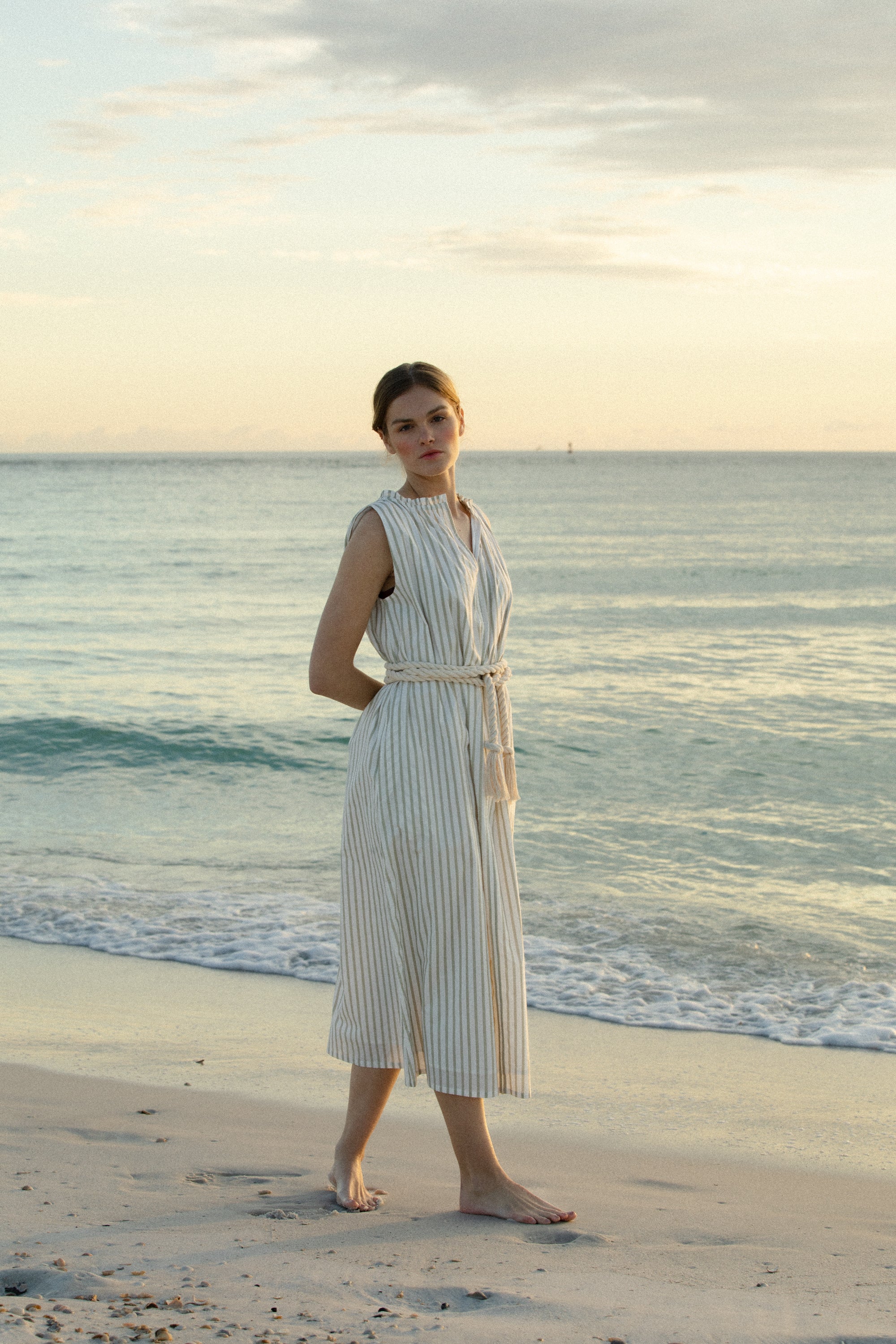 betsy maxi dress egret stripe