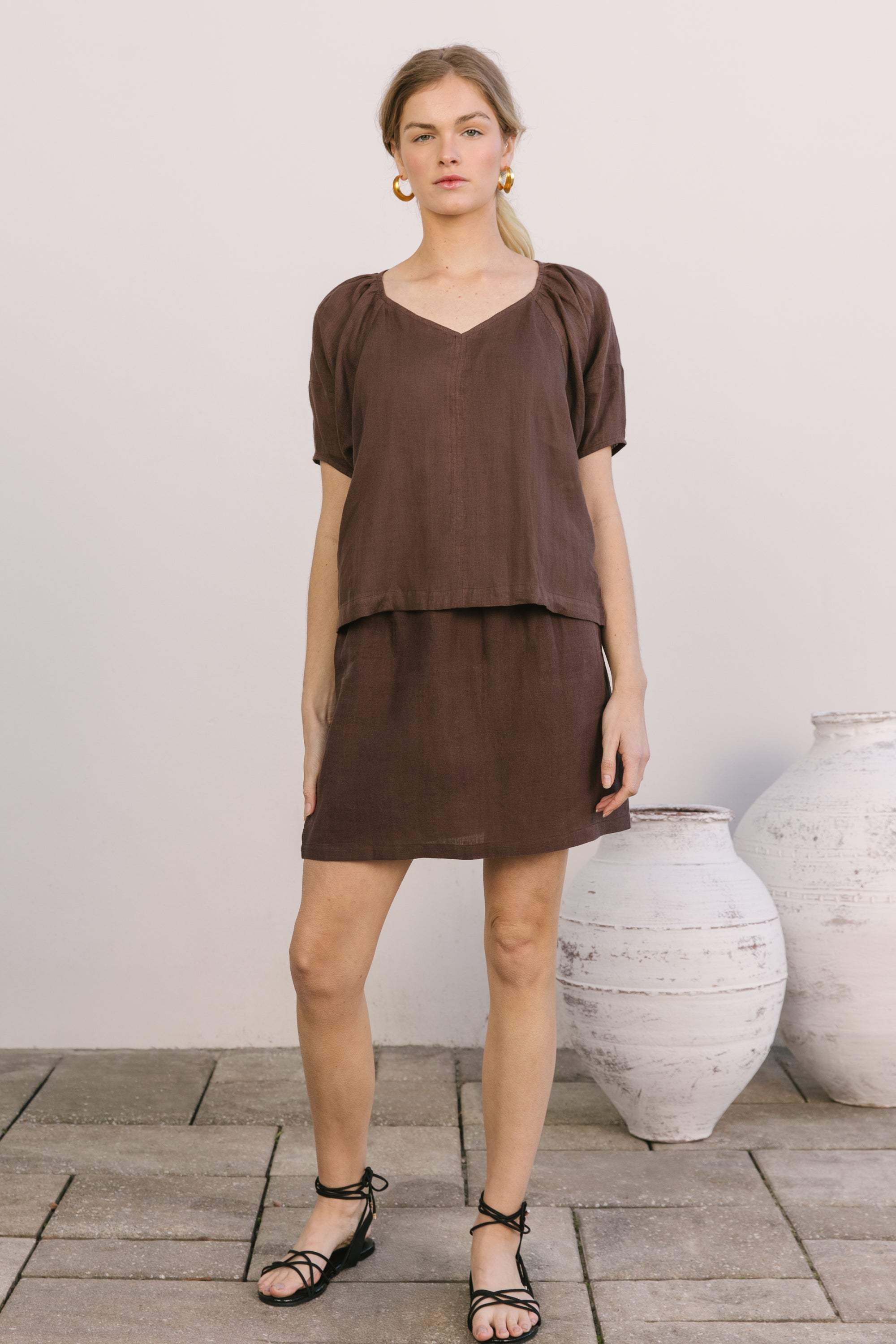 harper skirt chocolate