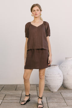 harper skirt chocolate