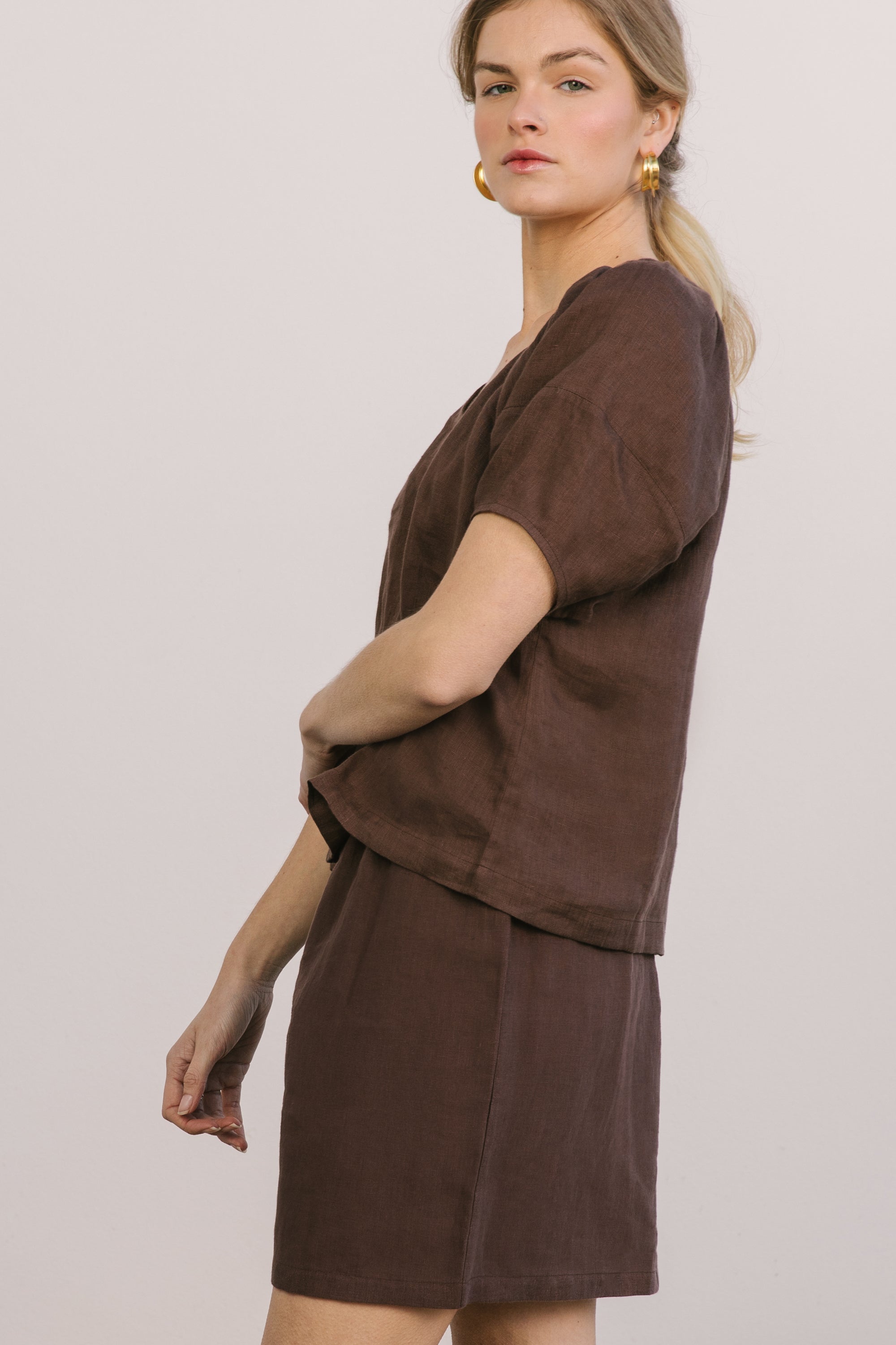 harper skirt chocolate