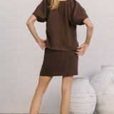 harper skirt chocolate