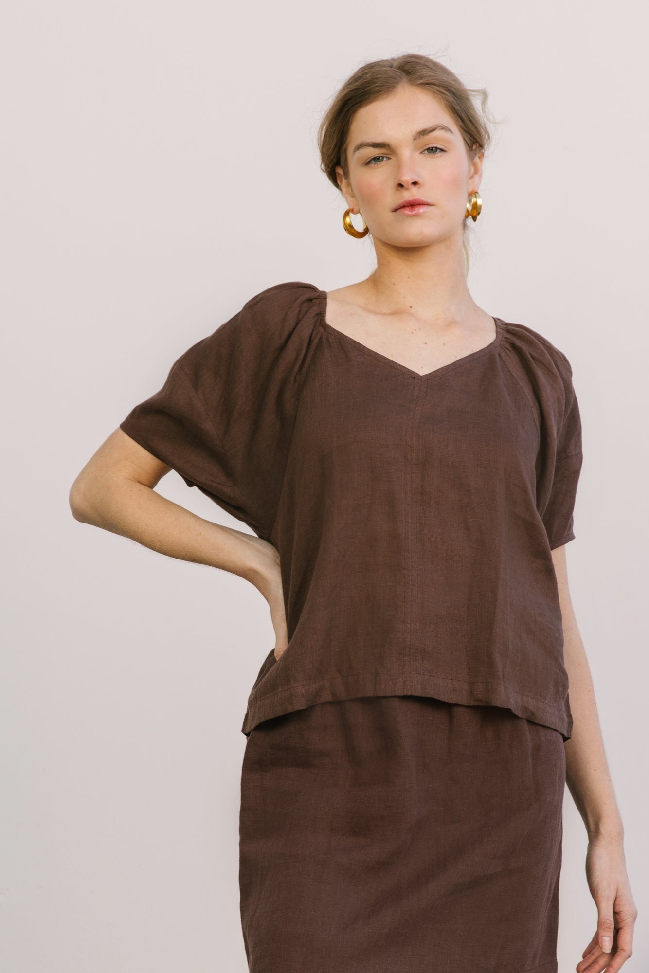 Becasa-Harper-Skirt-Choc