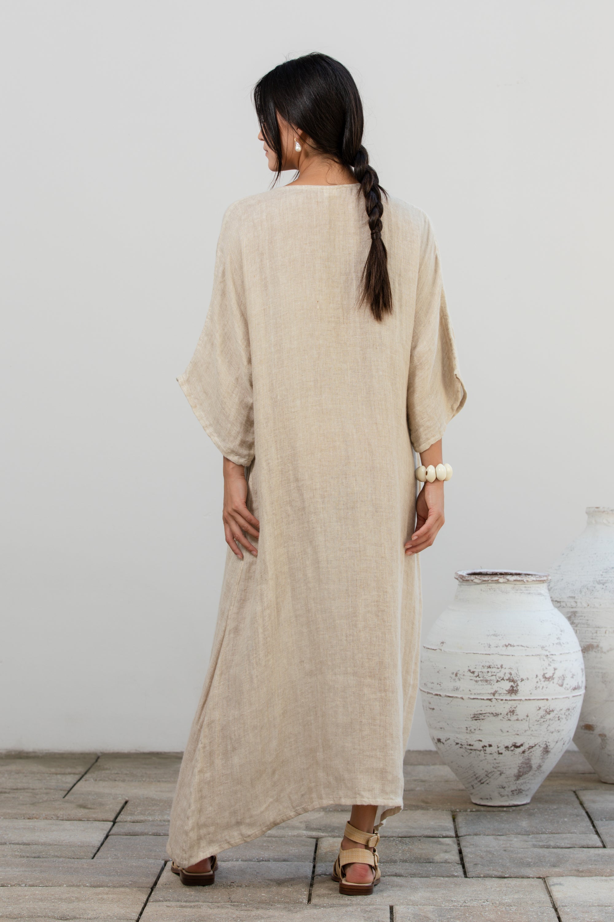 Becasa-LinenCaftan-Tan