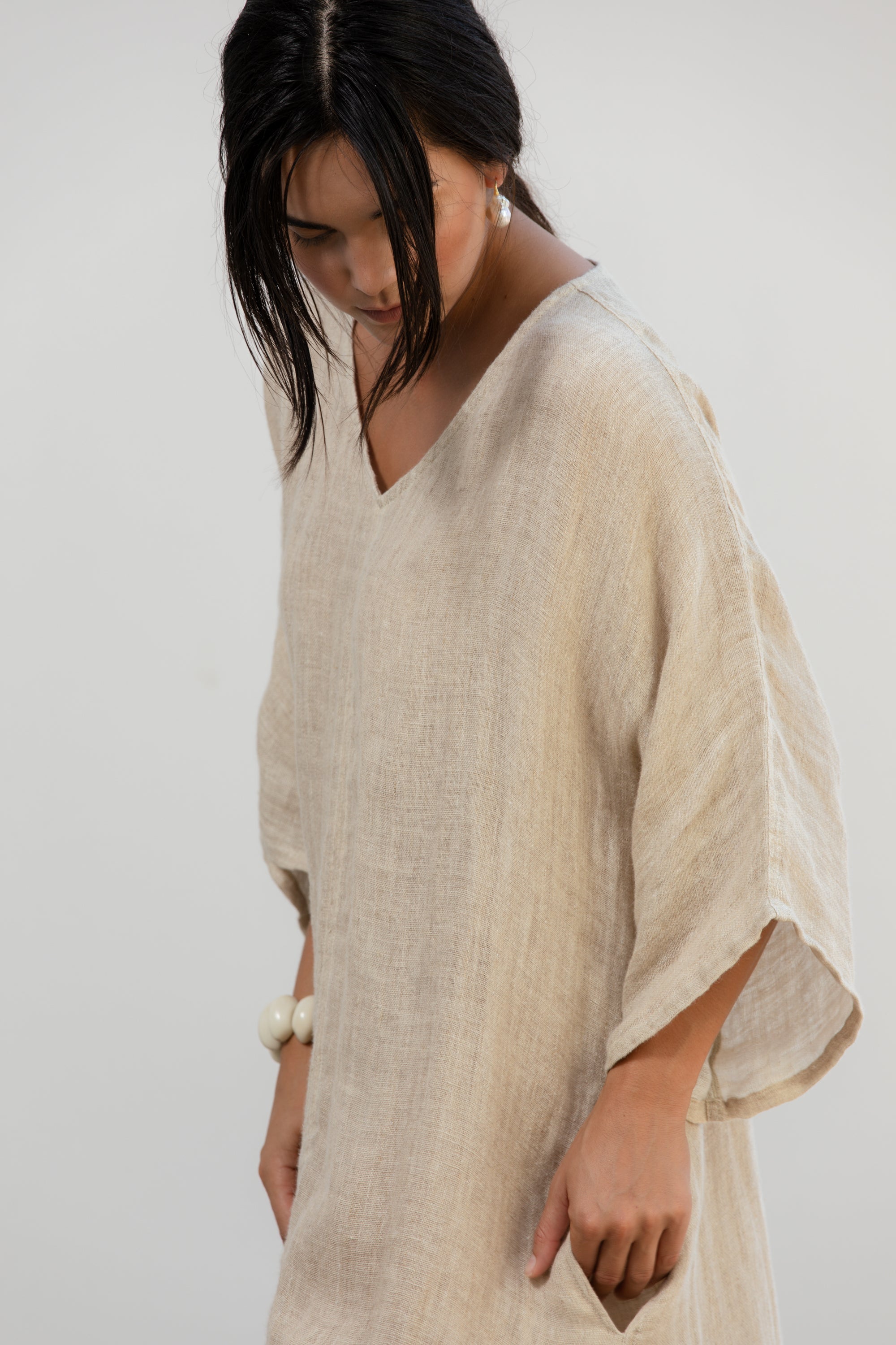 Becasa-LinenCaftan-Tan