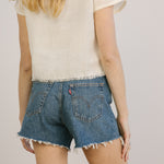midi fringe top egret