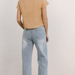 midi fringe top iced latte