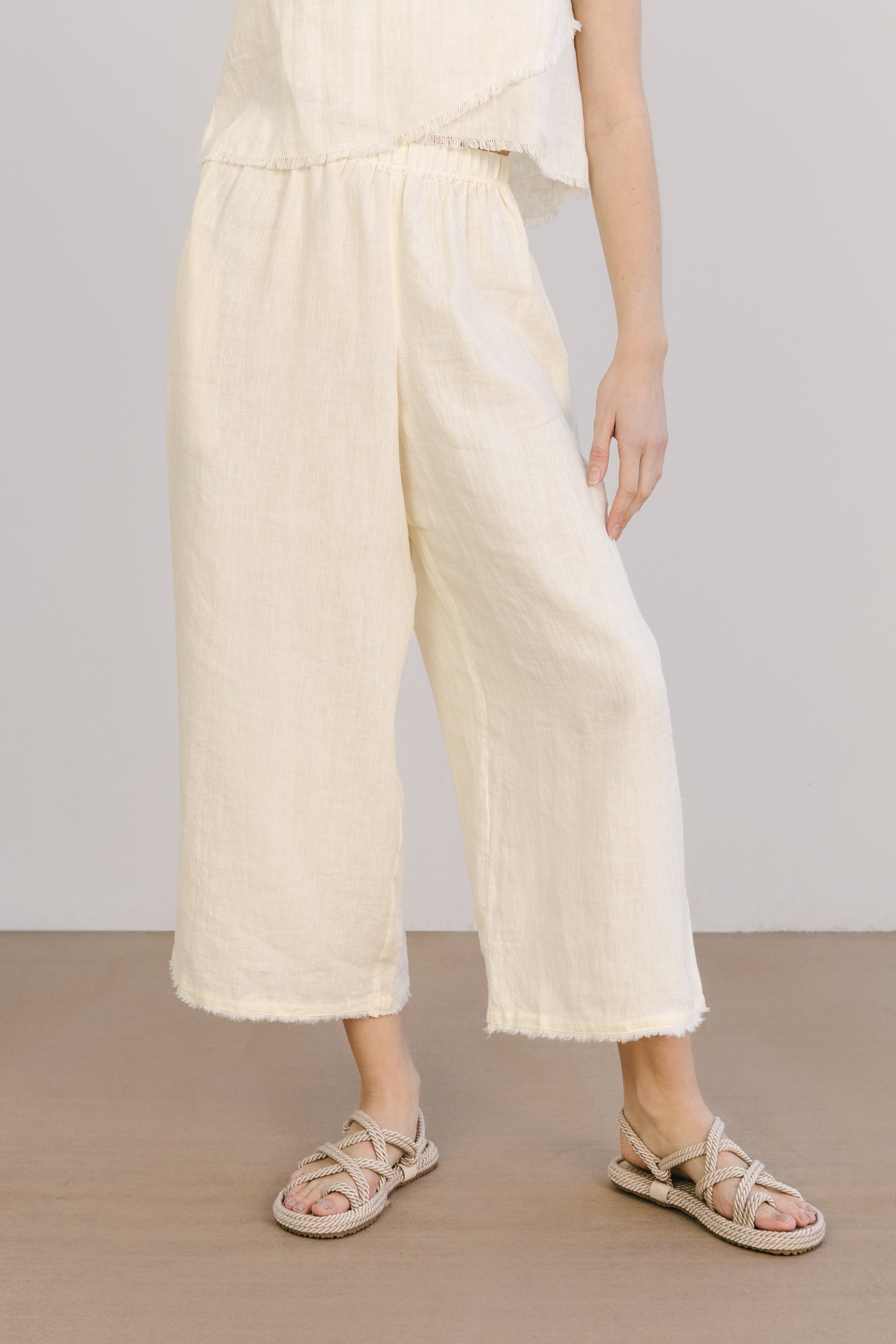 Regatta fringe pant egret