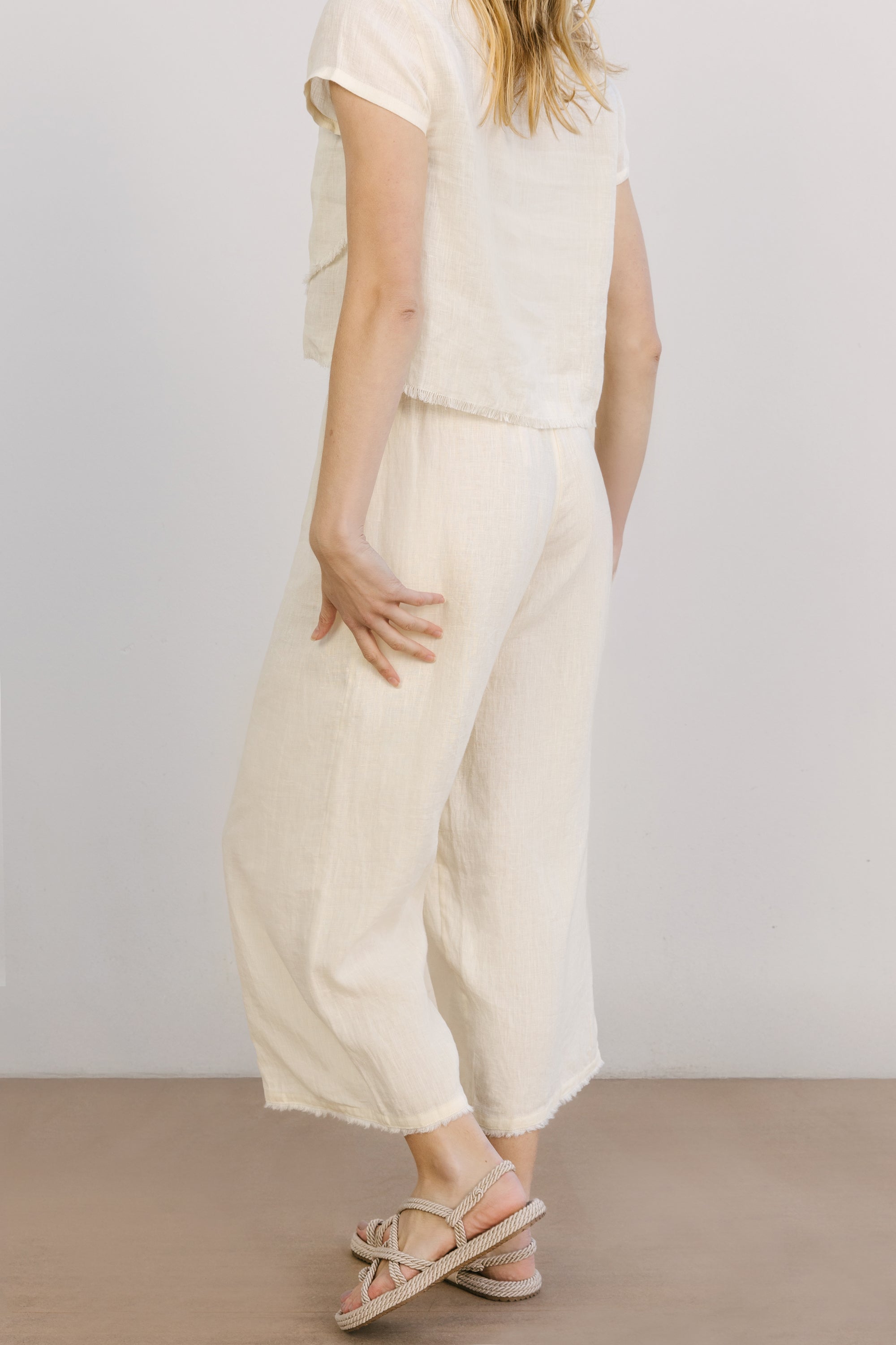 Regatta fringe pant egret