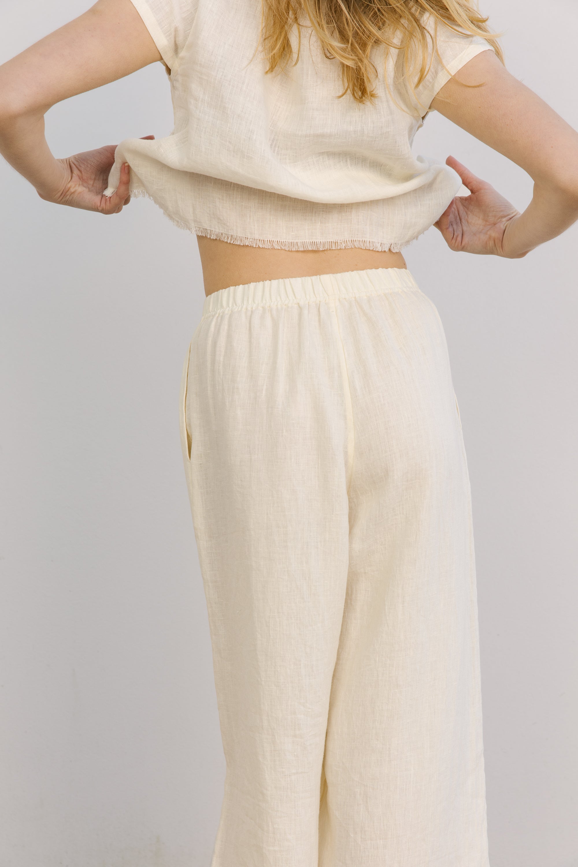 Regatta fringe pant egret