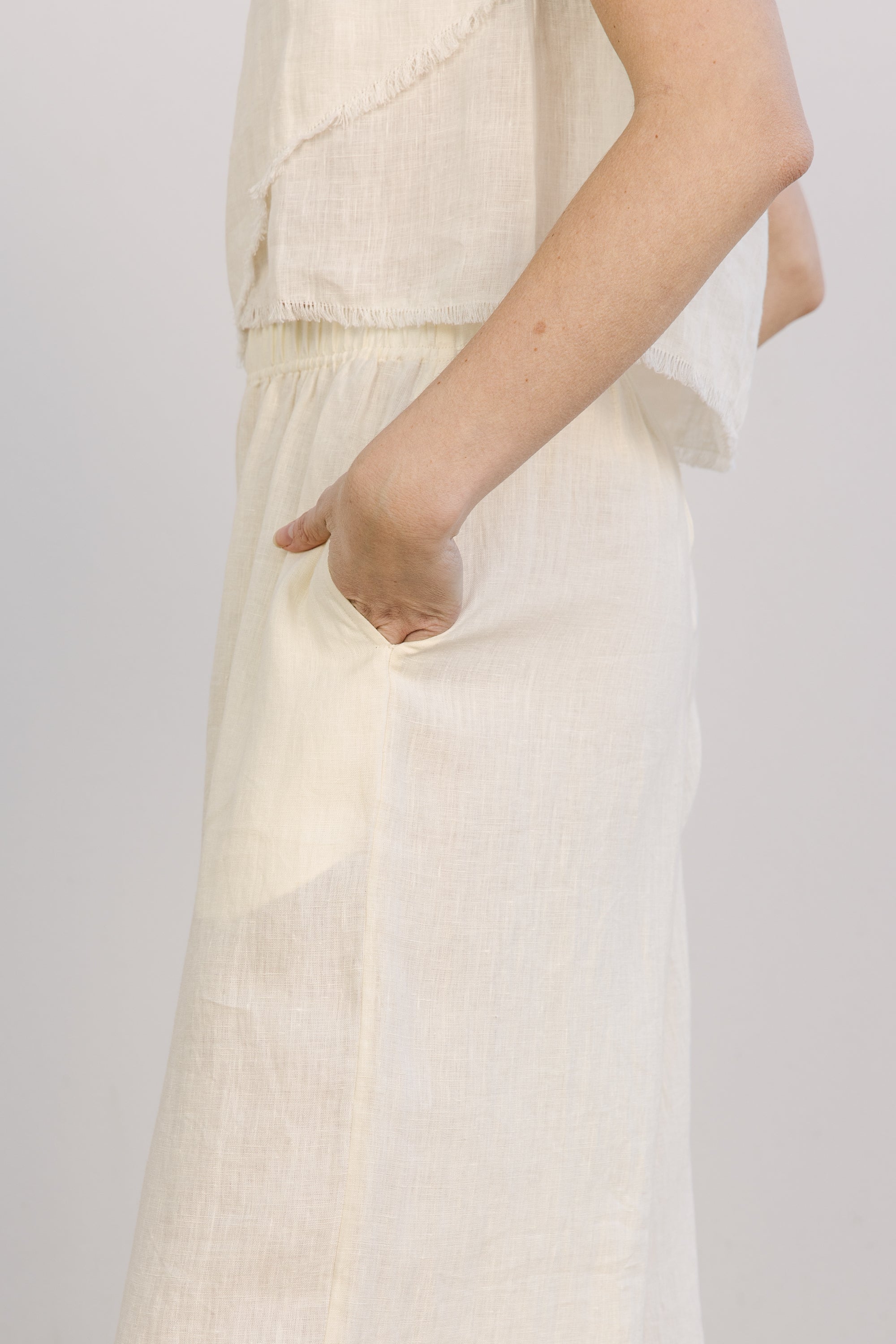 Regatta fringe pant egret