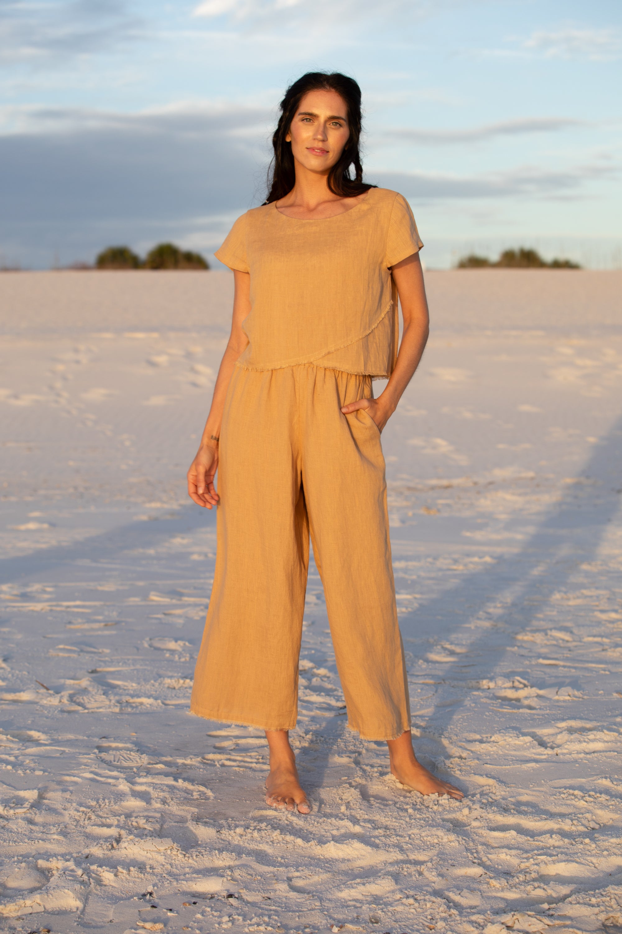 Regatta fringe pant iced latte