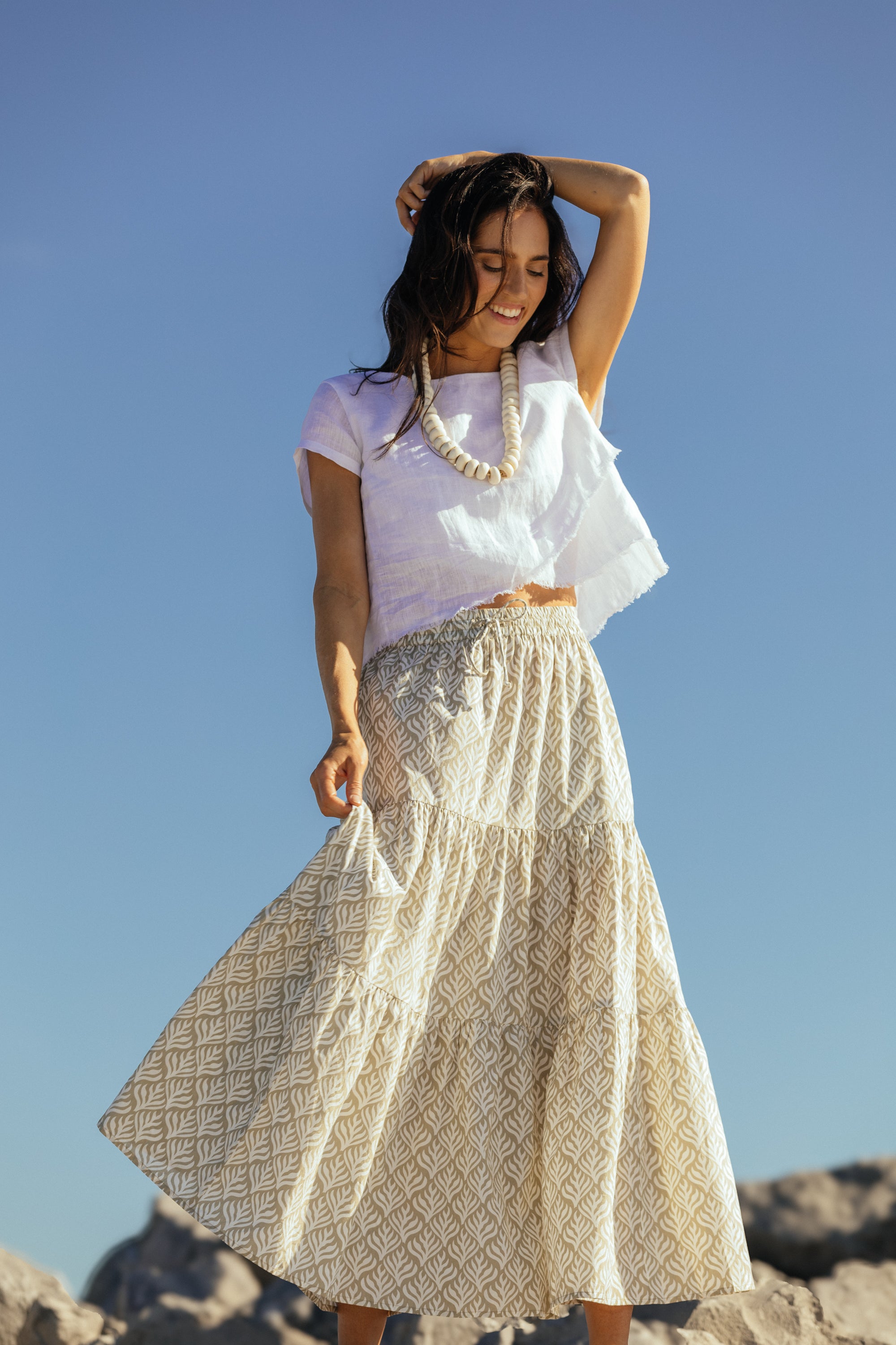 resort maxi skirt abbey stone flora