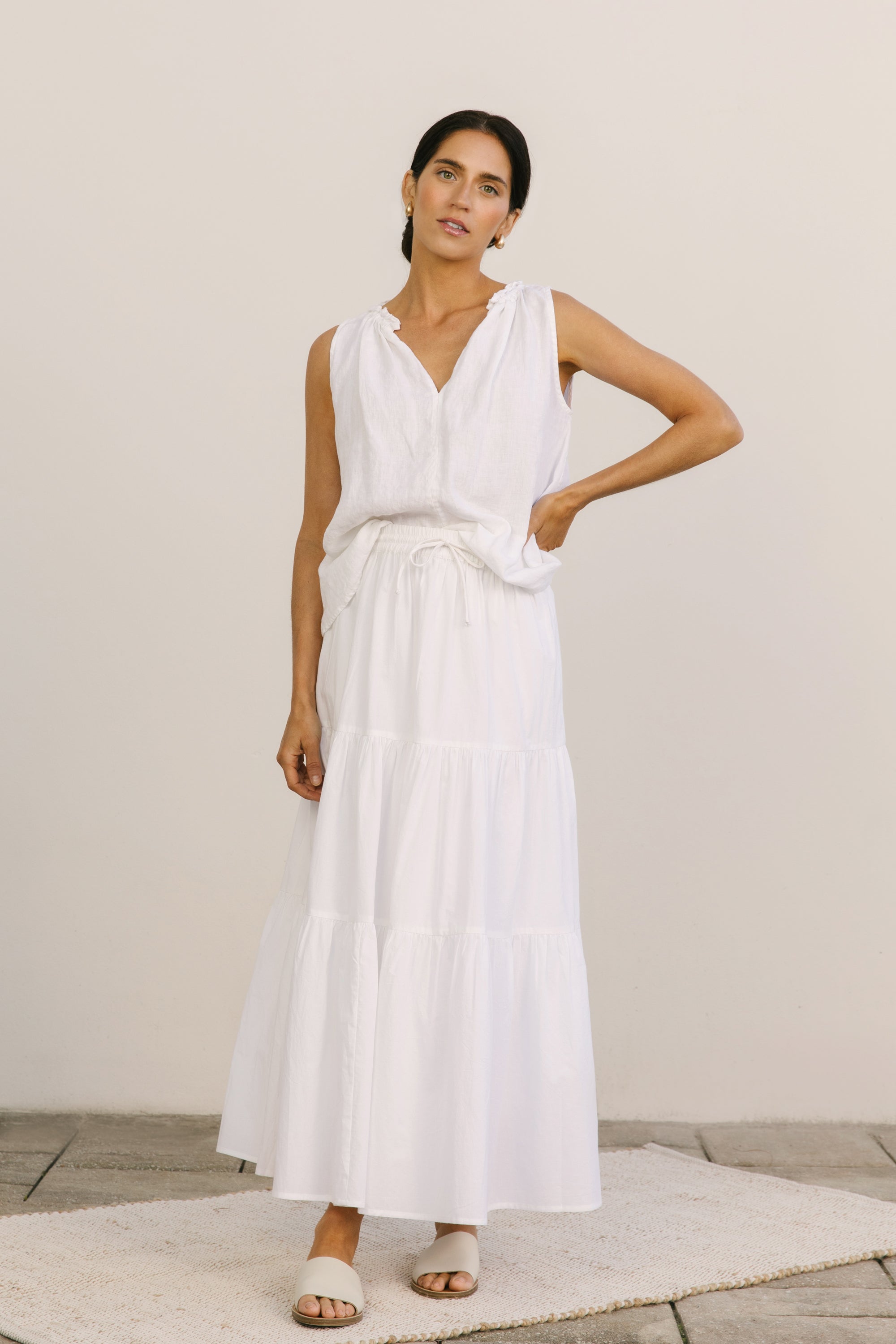 resort maxi skirt egret