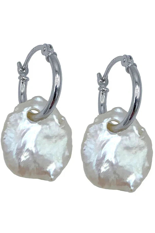 Becasa-SIlver-Pearl-Huggie