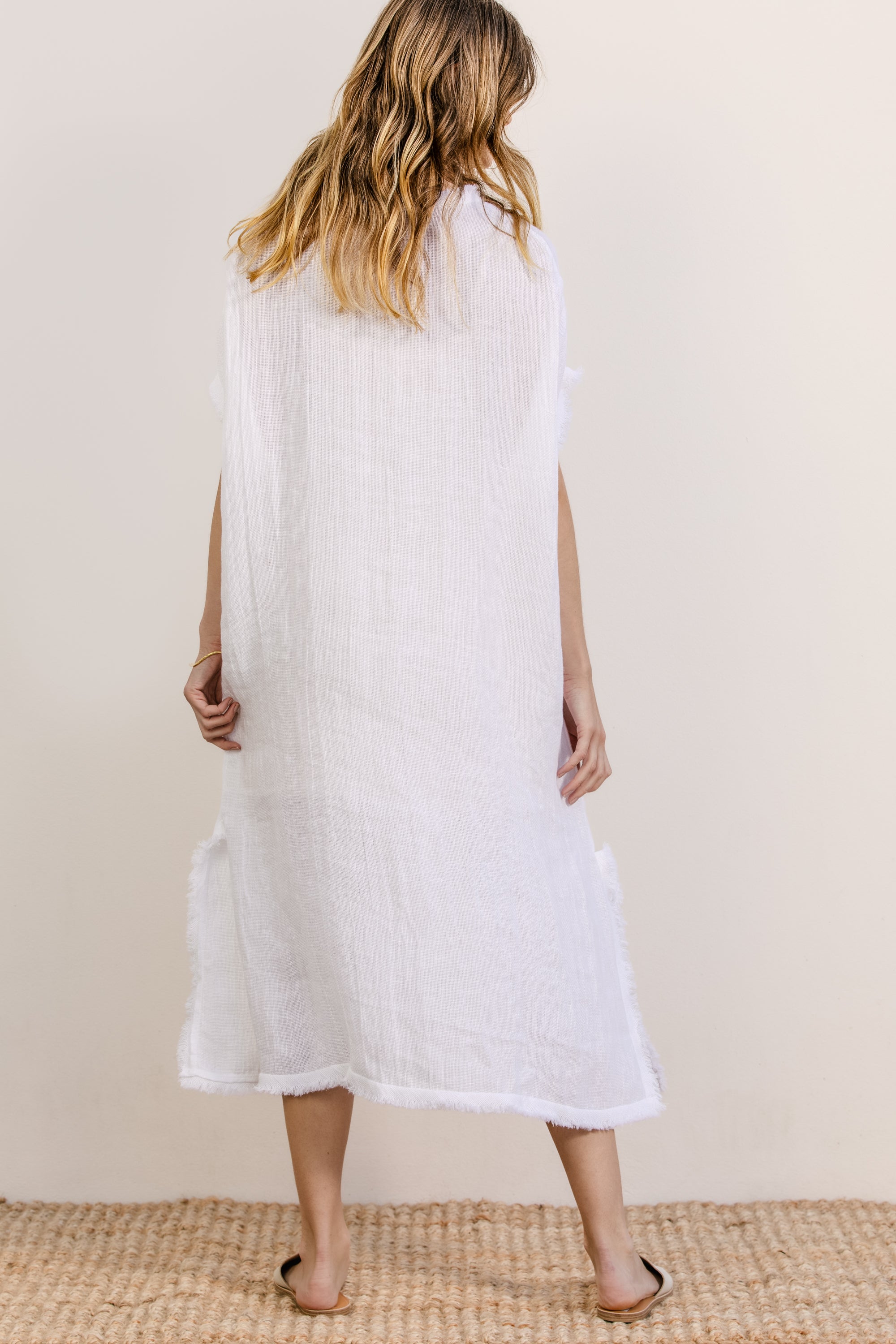 Fringe-Linen-Maxi-White