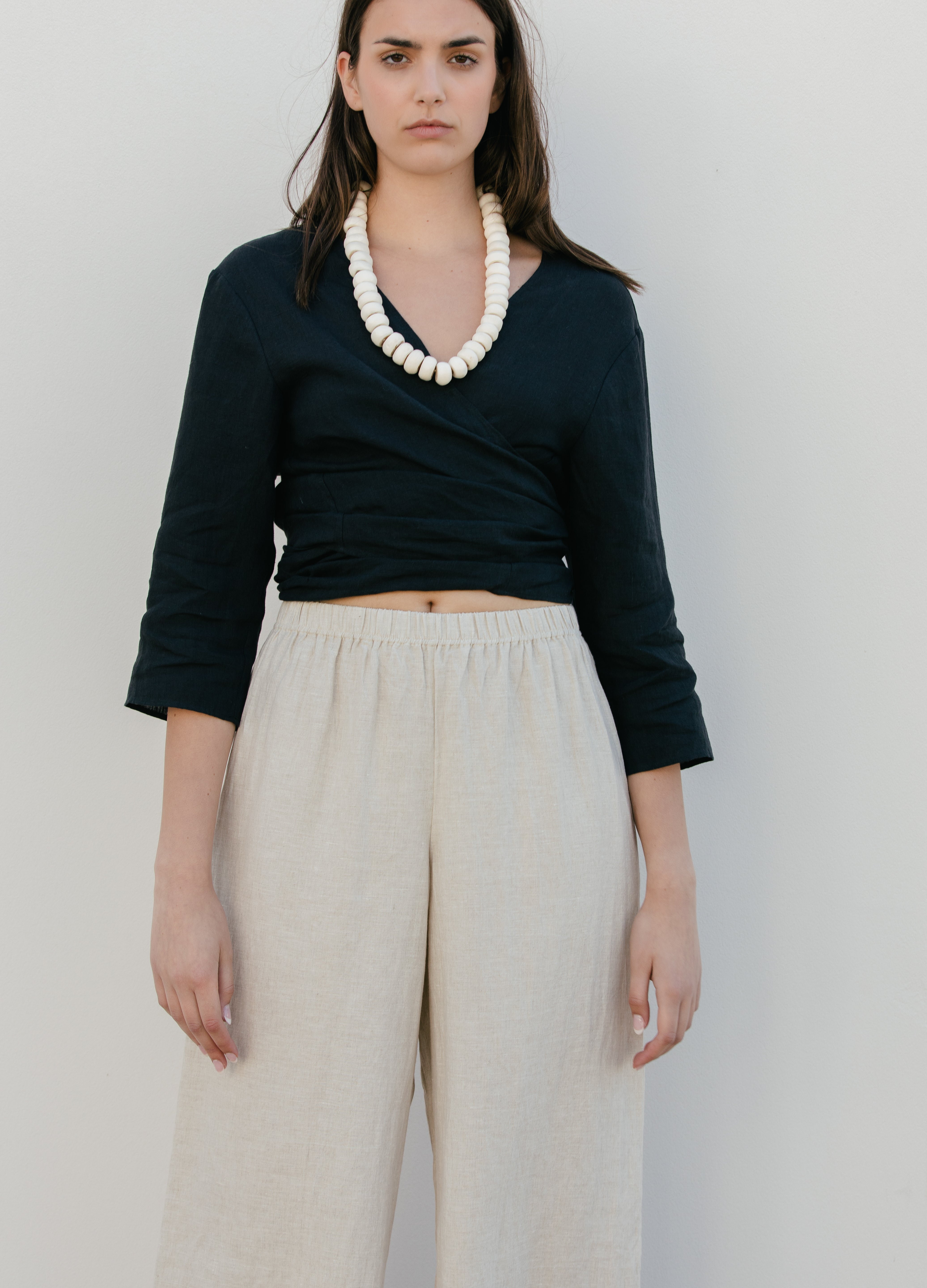 Linen-Wrap-Top-Black