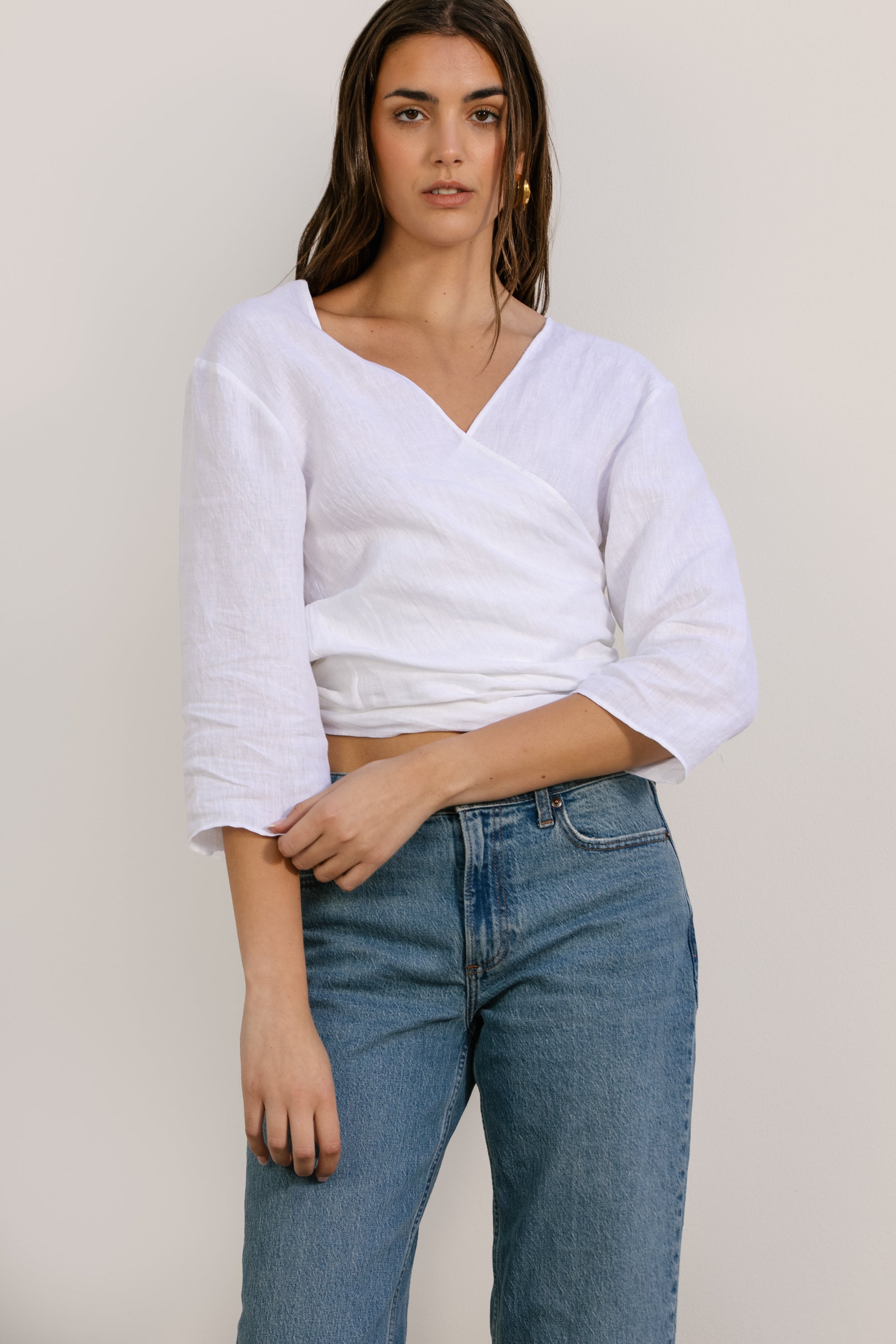 Linen-Wrap-Top-White