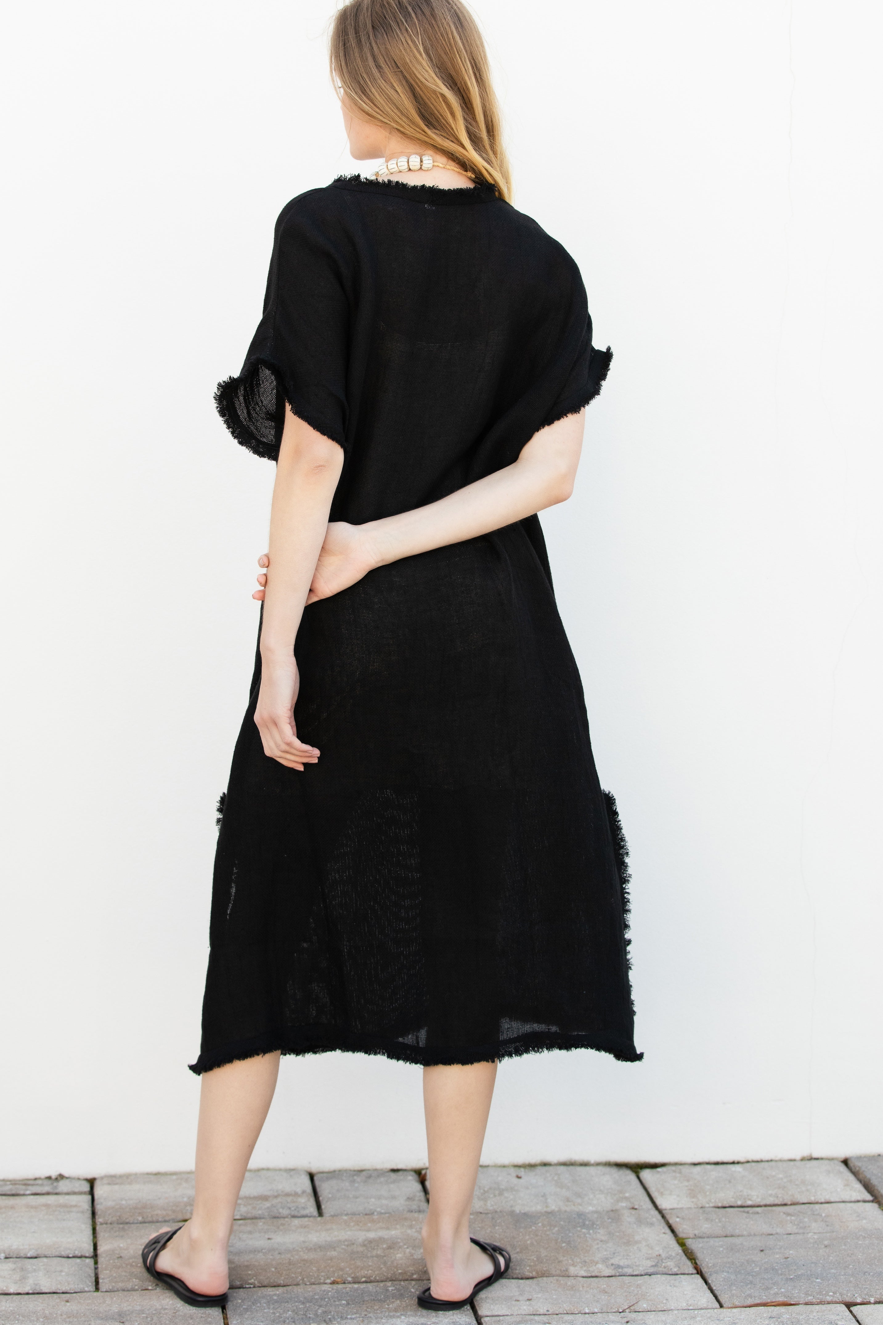 Mesh-Linen-Maxi-Black