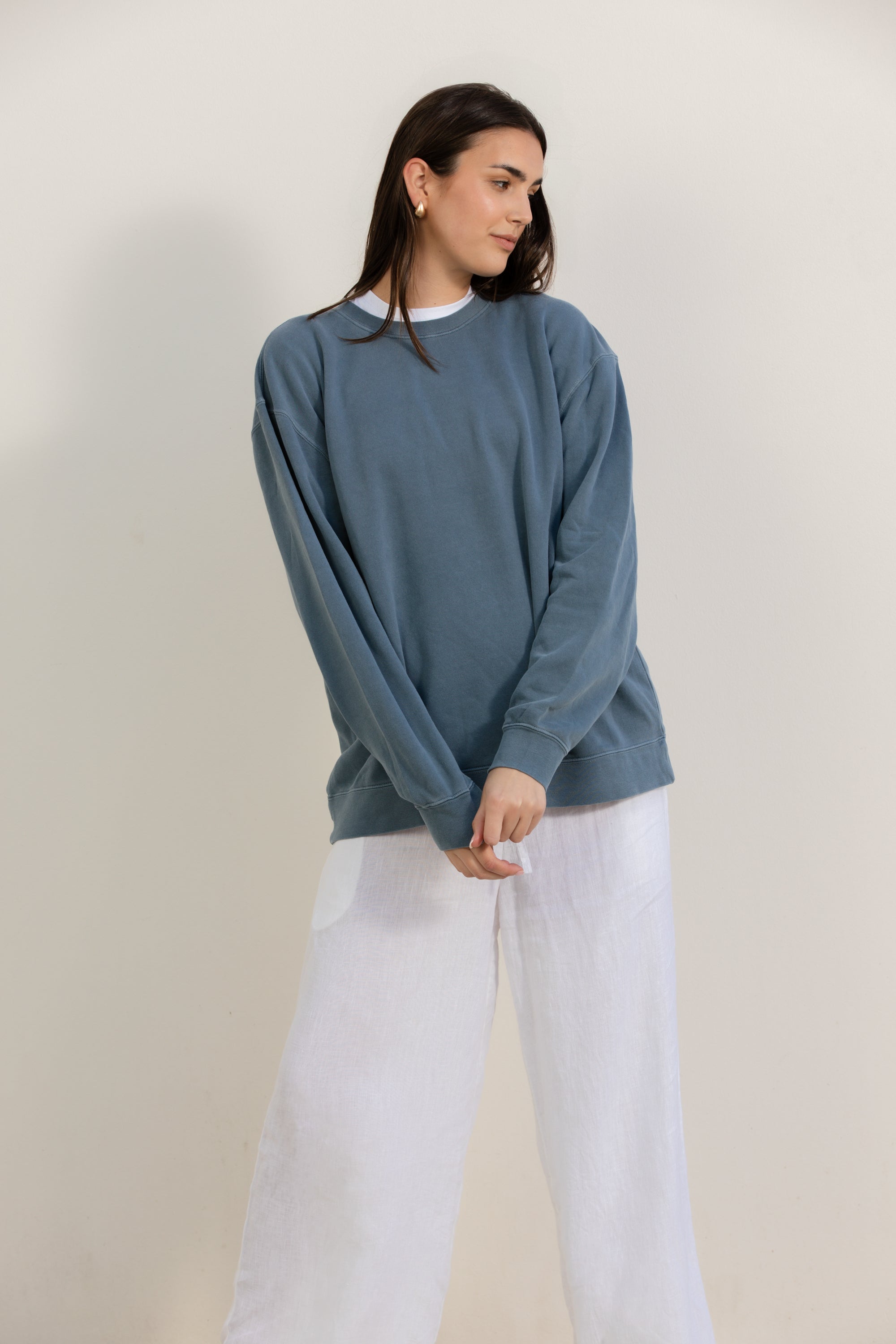 Slate blue- crewneck