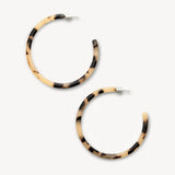 Large Hoops - Blonde Tortoise