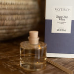 clean crisp white reed diffuser