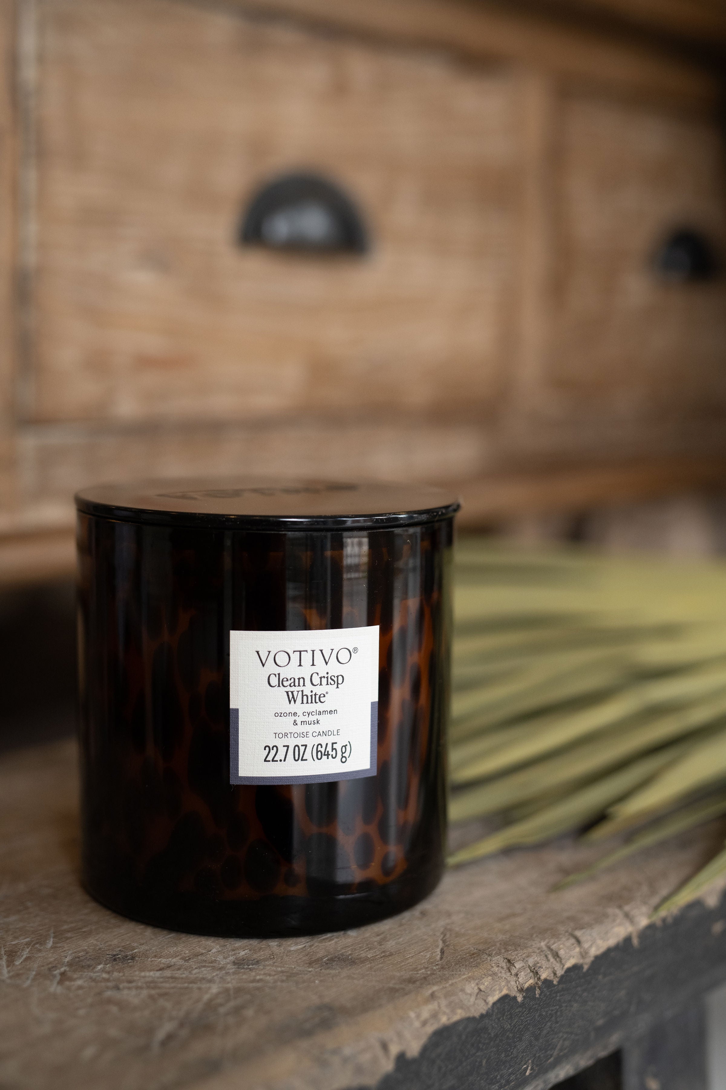 clean crisp white tort candle