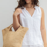 con con crochet natural