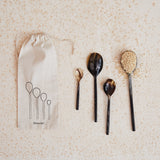 Natural Horn Measuring Spoons, Set of 4