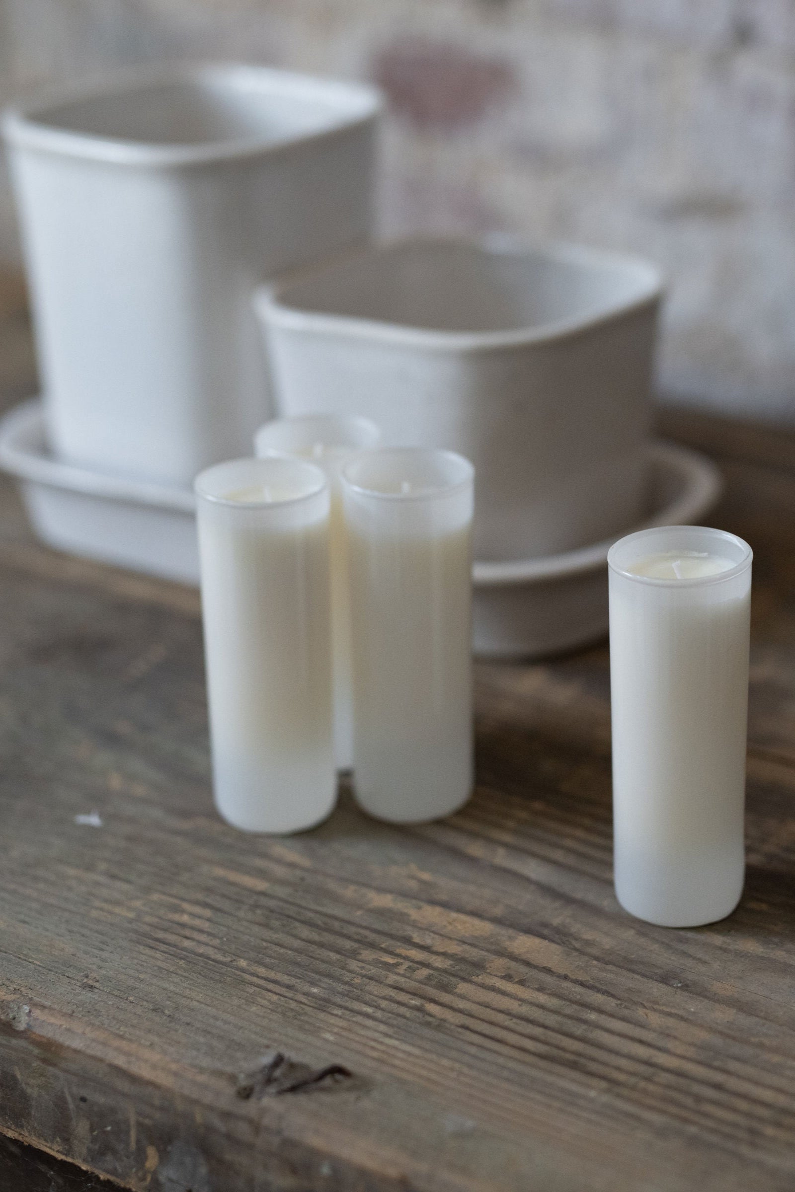 white votive