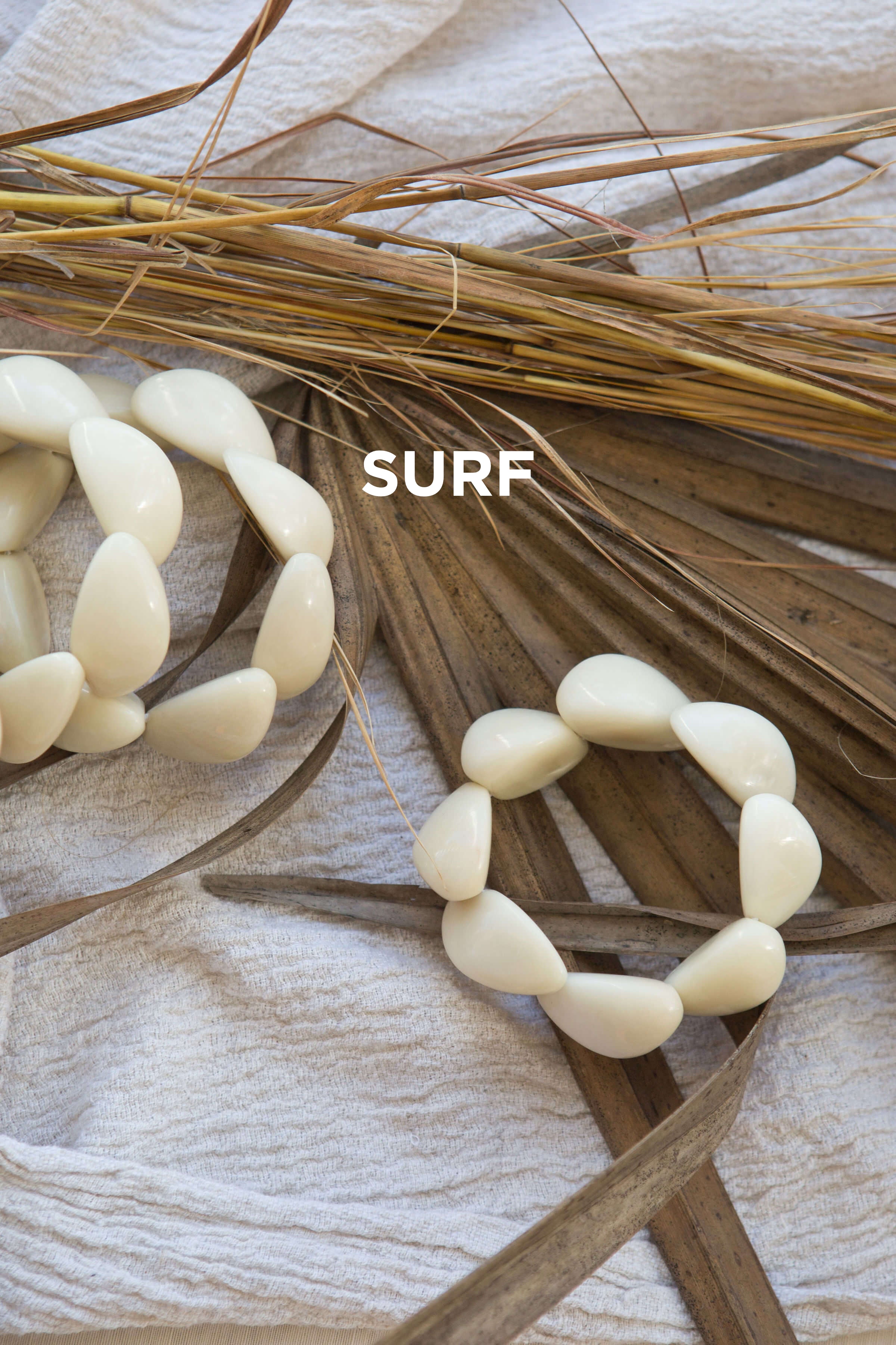 Palm Ivory Bangle - Surf