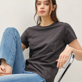 Garment Dyed Slub Tee - Charcoal