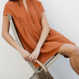 Lulu Tunic Dress - Rust