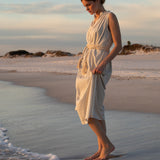 Betsy Maxi Dress - Egret Stripe