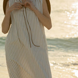 Betsy Maxi Dress - Egret Stripe