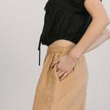 Linen Scout Top - Black