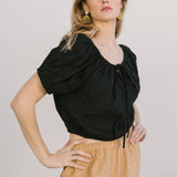 Linen Scout Top - Black