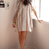 Amelia Mini Dress - Midden Stripe