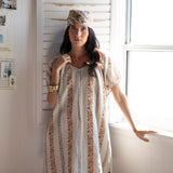 Amelia Mini Dress - Midden Stripe