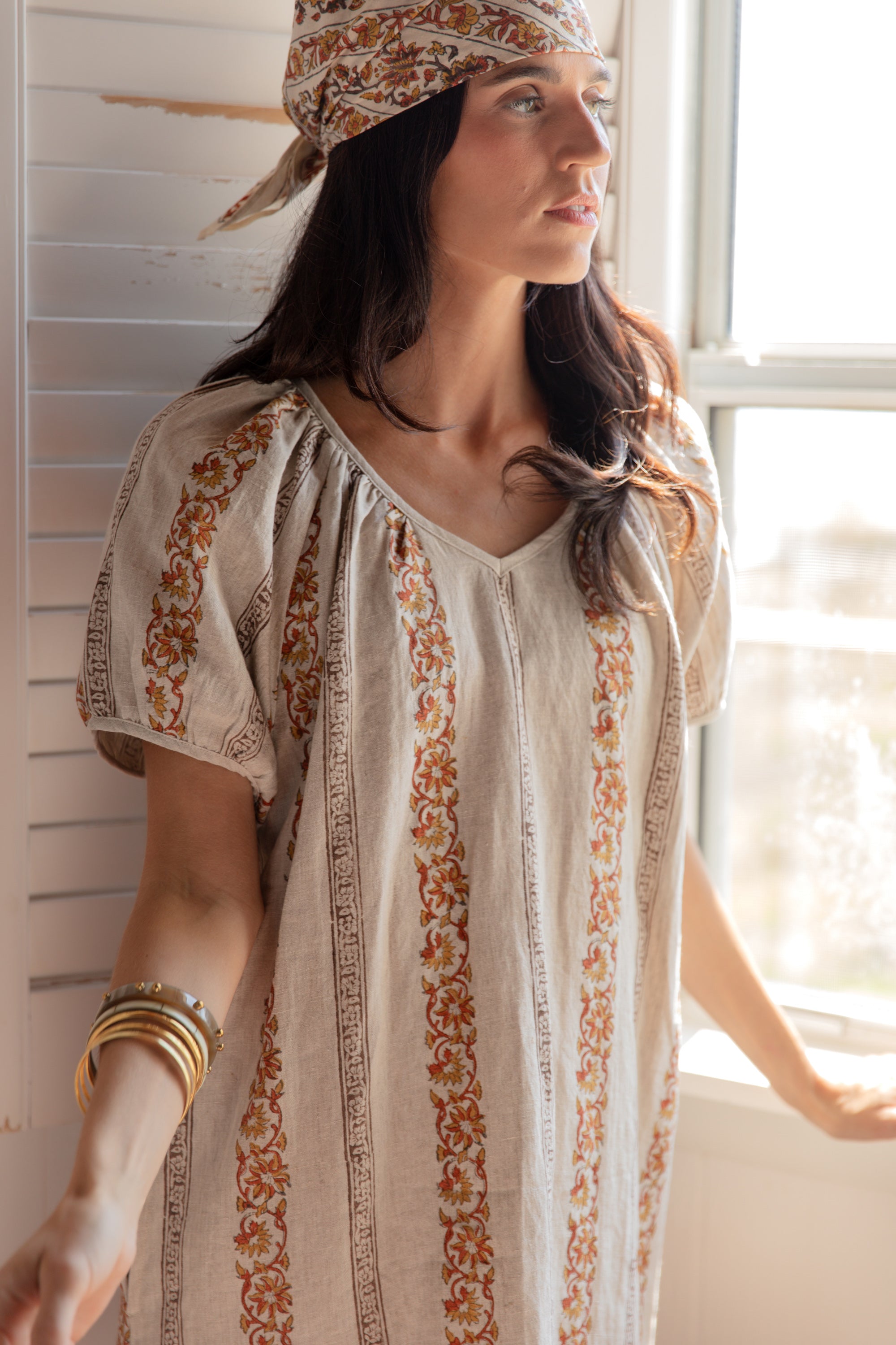 Amelia Mini Dress - Midden Stripe