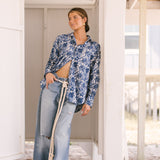 Easygoing Cotton Shirt - Indigo Bloom