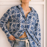 Easygoing Cotton Shirt - Indigo Bloom