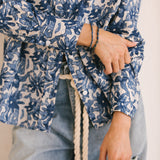 Easygoing Cotton Shirt - Indigo Bloom
