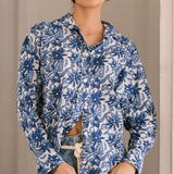 Easygoing Cotton Shirt - Indigo Bloom