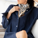 Easygoing Linen Maxi Dress - True Navy