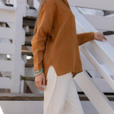 Linen Sunset Shirt - Amber