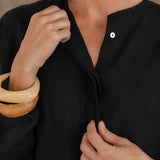 Linen Sunset Shirt - Black