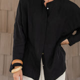 Linen Sunset Shirt - Black