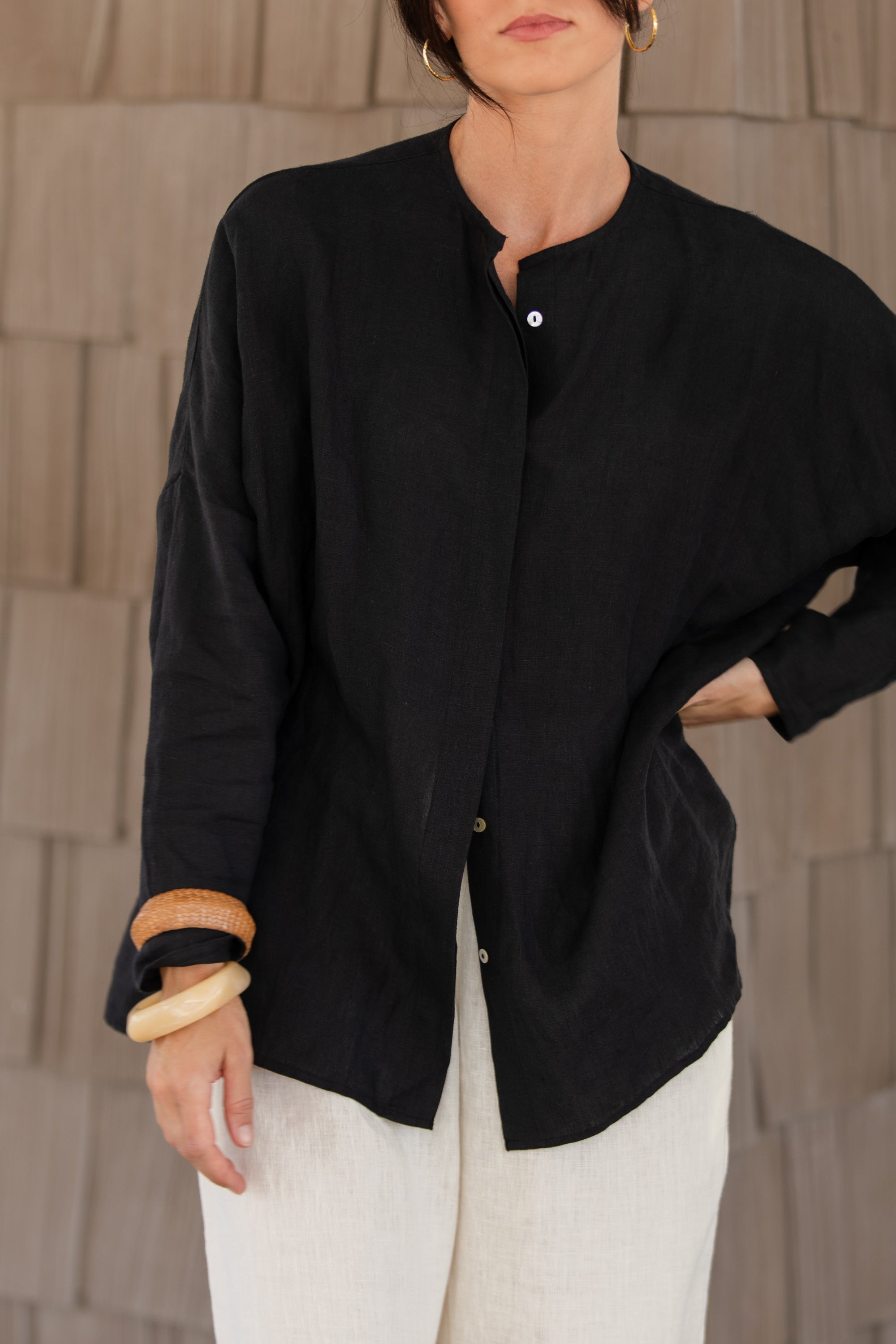 Linen Sunset Shirt - Black
